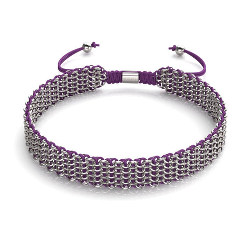 Lila x Silber | Kismet Links | Deluxe Choker Halskette